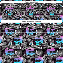 Load image into Gallery viewer, Custom Black White 3D Pattern Design Rave Psychedelic Skull Authentic Baseball Jersey