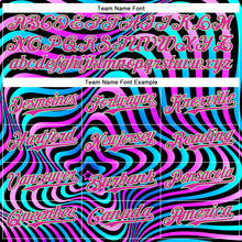 Load image into Gallery viewer, Custom Black Deep Pink-Pea Green 3D Pattern Design Rave Psychedelic Fluid Art Authentic Baseball Jersey