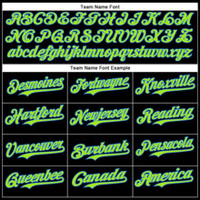 Load image into Gallery viewer, Custom Black Neon Green-Electric Blue 3D Pattern Design Rave Psychedelic Fluid Art Authentic Baseball Jersey