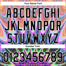 Load image into Gallery viewer, Custom Orange Black-White 3D Pattern Design Rave Psychedelic Fractal Style Authentic Baseball Jersey