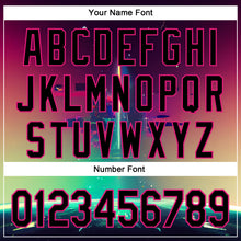 Load image into Gallery viewer, Custom Black Hot Pink 3D Pattern Design Rave Psychedelic Universe Authentic Baseball Jersey