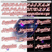 Load image into Gallery viewer, Custom Black White-Red 3D Pattern Design Space Galaxy Star Authentic Baseball Jersey