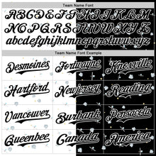 Load image into Gallery viewer, Custom Black White 3D Pattern Design Space Satellite Authentic Baseball Jersey