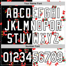 Load image into Gallery viewer, Custom Black White 3D Pattern Design Retro Pixel Arcade Game Authentic Baseball Jersey