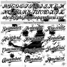 Load image into Gallery viewer, Custom White Black 3D Pattern Design Graffiti Splash Ink Authentic Baseball Jersey