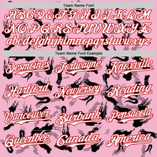 Load image into Gallery viewer, Custom Light Pink White-Red 3D Pattern Design Graffiti Ink Brush Stroke Authentic Baseball Jersey