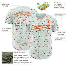 Load image into Gallery viewer, Custom White Orange 3D Pattern Design Retro Pixel Arcade Game Authentic Baseball Jersey