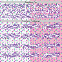 Load image into Gallery viewer, Custom Light Pink White-Purple 3D Pattern Design Pixel Universe Authentic Baseball Jersey