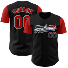 Load image into Gallery viewer, Custom Black Red White-Dominican Republic Flag 3D Dominican Republic Authentic Baseball Jersey