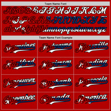 Load image into Gallery viewer, Custom Red US Navy Blue White Cuban Flag-Black 3D Cuba Authentic Baseball Jersey