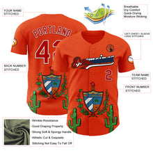Charger l'image dans la galerie, Custom Orange Red White Cuban Flag-Black 3D Cuba Authentic Baseball Jersey
