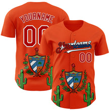 Charger l'image dans la galerie, Custom Orange Red White Cuban Flag-Black 3D Cuba Authentic Baseball Jersey