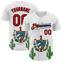Load image into Gallery viewer, Custom White Red Black-Cuban Flag 3D Cuba Authentic Baseball Jersey