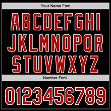 Load image into Gallery viewer, Custom Black Red-White 3D Cuba Cuban Flag Authentic Baseball Jersey