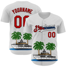 Load image into Gallery viewer, Custom White Red Black-Cuban Flag 3D Cuba Authentic Baseball Jersey