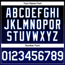 Load image into Gallery viewer, Custom Black White-Royal 3D Gradient Square Shape Authentic Baseball Jersey