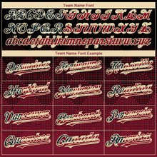 Load image into Gallery viewer, Custom Black Vintage USA Flag Crimson-Cream 3D Gradient Square Shape Authentic Baseball Jersey