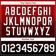 Load image into Gallery viewer, Custom Red White-Black 3D Gradient Square Shape Authentic Baseball Jersey