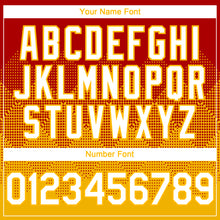 Load image into Gallery viewer, Custom Red White-Gold 3D Gradient Square Shape Authentic Baseball Jersey