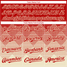 Load image into Gallery viewer, Custom Red Cream 3D Gradient Square Shape Authentic Baseball Jersey