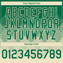 Load image into Gallery viewer, Custom Kelly Green Cream 3D Gradient Square Shape Authentic Baseball Jersey