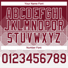 Load image into Gallery viewer, Custom Crimson White 3D Gradient Square Shape Authentic Baseball Jersey