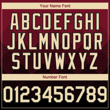 Load image into Gallery viewer, Custom Crimson Cream-Black 3D Gradient Square Shape Authentic Baseball Jersey