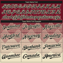 Charger l'image dans la galerie, Custom Crimson Black-Cream 3D Gradient Square Shape Authentic Baseball Jersey