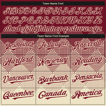 Load image into Gallery viewer, Custom Crimson Cream 3D Gradient Square Shape Authentic Baseball Jersey