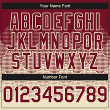 Load image into Gallery viewer, Custom Crimson Cream 3D Gradient Square Shape Authentic Baseball Jersey