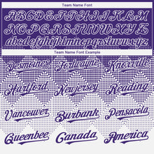 Load image into Gallery viewer, Custom Purple White 3D Gradient Square Shape Authentic Baseball Jersey