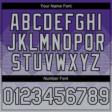 Load image into Gallery viewer, Custom Purple Gray-Black 3D Gradient Square Shape Authentic Baseball Jersey