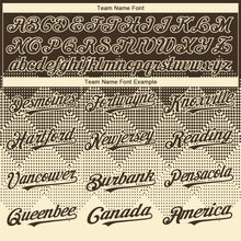 Load image into Gallery viewer, Custom Brown Cream 3D Gradient Square Shape Authentic Baseball Jersey