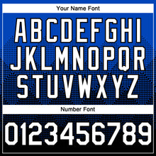 Laden Sie das Bild in den Galerie-Viewer, Custom Thunder Blue White-Black 3D Gradient Square Shape Authentic Baseball Jersey