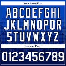 Laden Sie das Bild in den Galerie-Viewer, Custom Thunder Blue White-Navy 3D Gradient Square Shape Authentic Baseball Jersey