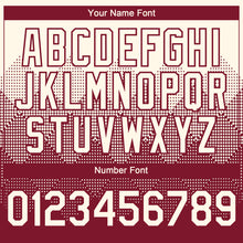 Load image into Gallery viewer, Custom Cream Crimson 3D Gradient Square Shape Authentic Baseball Jersey