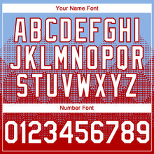 Load image into Gallery viewer, Custom Light Blue White-Red 3D Gradient Square Shape Authentic Baseball Jersey