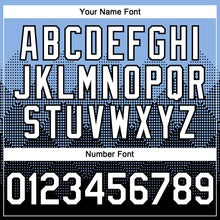 Load image into Gallery viewer, Custom Light Blue White-Black 3D Gradient Square Shape Authentic Baseball Jersey