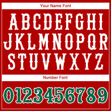 Load image into Gallery viewer, Custom Red Kelly Green-White 3D Mexico Mexican Flag Authentic Baseball Jersey