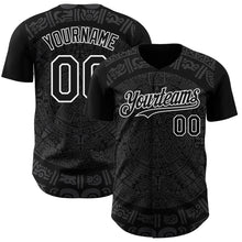 Загрузить изображение в средство просмотра галереи, Custom Black Gray-White 3D Mexico Authentic Baseball Jersey