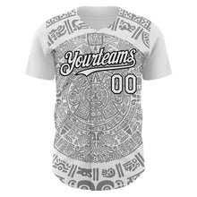 Загрузить изображение в средство просмотра галереи, Custom White Gray-Black 3D Mexico Authentic Baseball Jersey