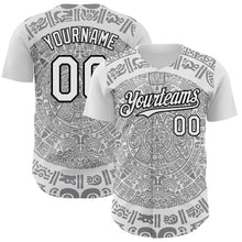 Загрузить изображение в средство просмотра галереи, Custom White Gray-Black 3D Mexico Authentic Baseball Jersey