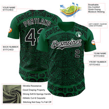 Загрузить изображение в средство просмотра галереи, Custom Kelly Green Black-White 3D Mexico Authentic Baseball Jersey