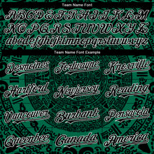 Загрузить изображение в средство просмотра галереи, Custom Kelly Green Black-White 3D Mexico Authentic Baseball Jersey