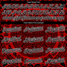 Загрузить изображение в средство просмотра галереи, Custom Red Black-White 3D Mexico Authentic Baseball Jersey