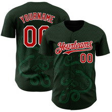 Load image into Gallery viewer, Custom Green Red Kelly Green-White 3D Mexico Authentic Baseball Jersey