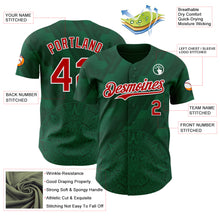 Загрузить изображение в средство просмотра галереи, Custom Kelly Green Red-White 3D Mexico Authentic Baseball Jersey