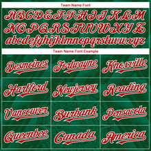 Загрузить изображение в средство просмотра галереи, Custom Kelly Green Red-White 3D Mexico Authentic Baseball Jersey