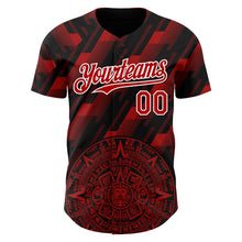 Загрузить изображение в средство просмотра галереи, Custom Black Red-White 3D Mexico Authentic Baseball Jersey