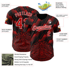 Загрузить изображение в средство просмотра галереи, Custom Black Red-White 3D Mexico Authentic Baseball Jersey